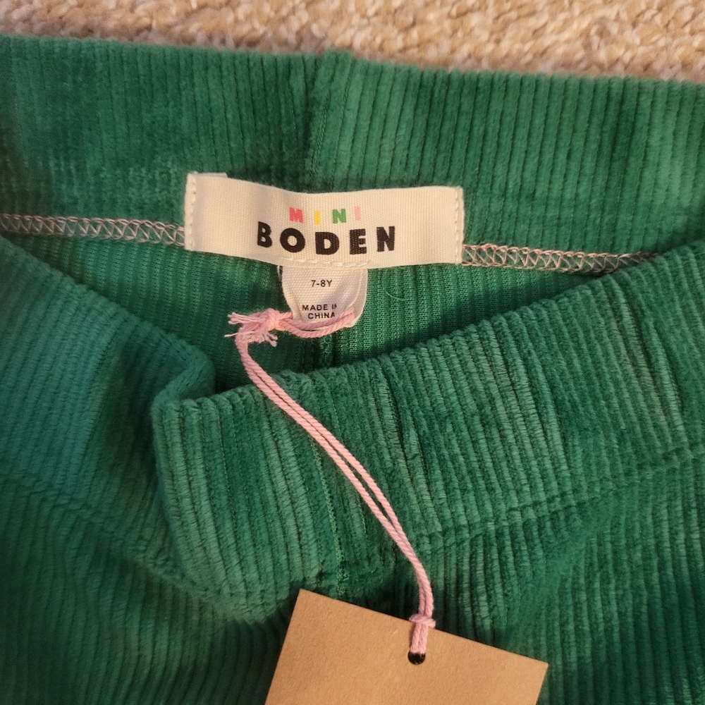 ♥️NWT♥️ BODEN GIRLS VELOUR RIBBED LEGGINGS - Picture 4 of 7
